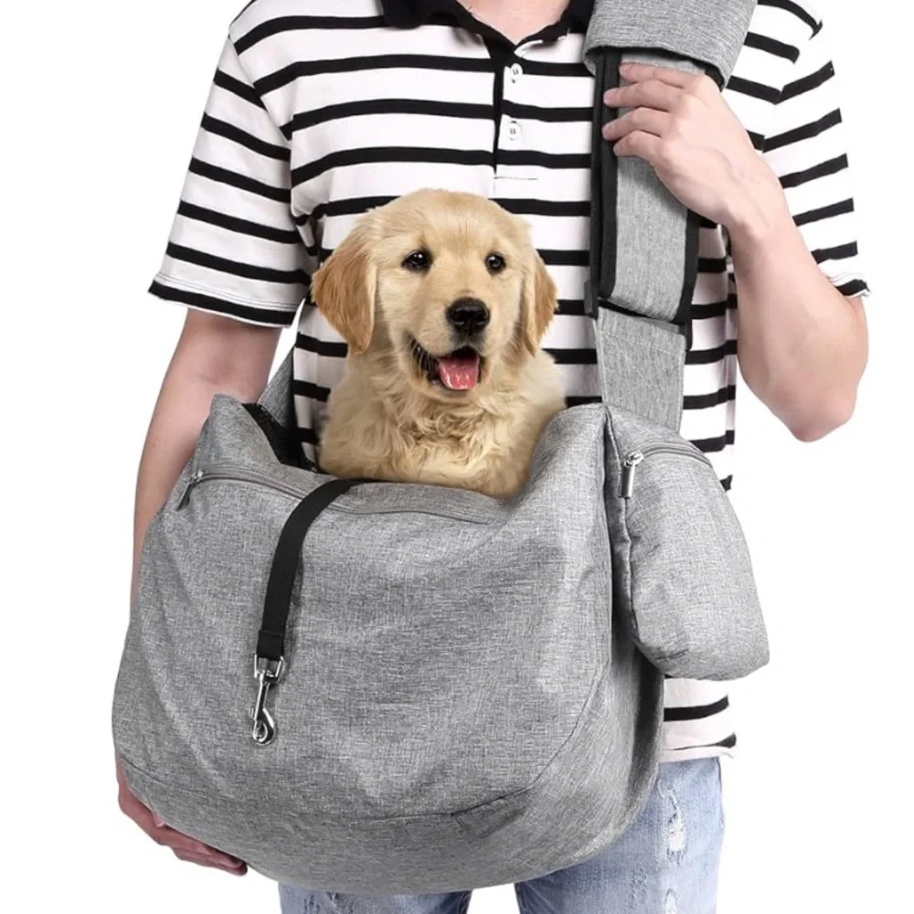 Stylish Gray Dog Carrier Sling